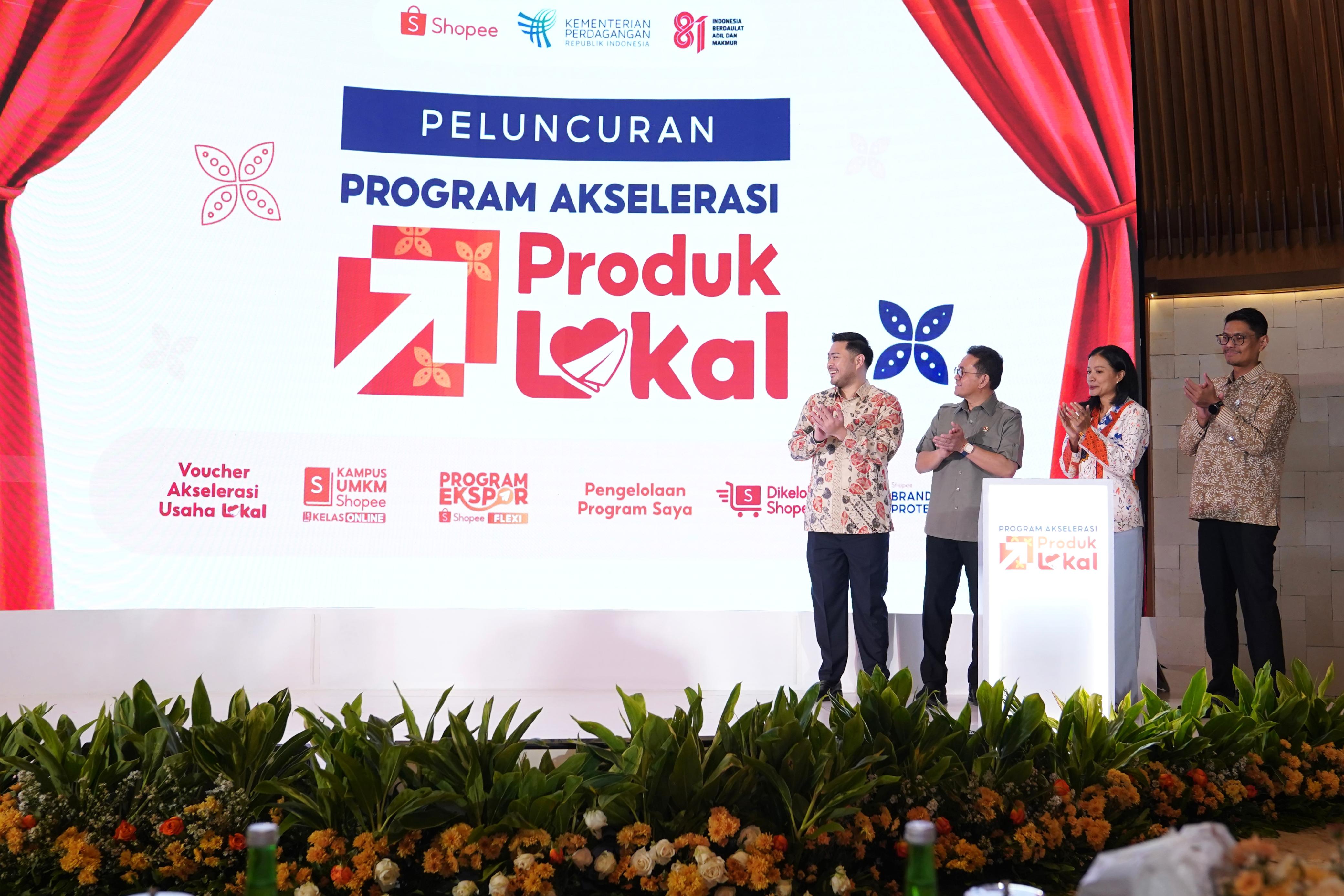 Mendag pada Peluncuran Akselerasi Produk Lokal Bersama Shopee