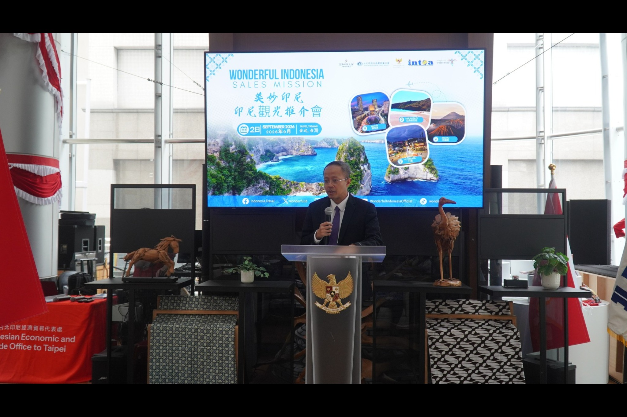 Tingkatkan Perdagangan Jasa Pariwisata, KDEI Taipei Gelar Misi Penjualan Paket Wisata ke Indonesia