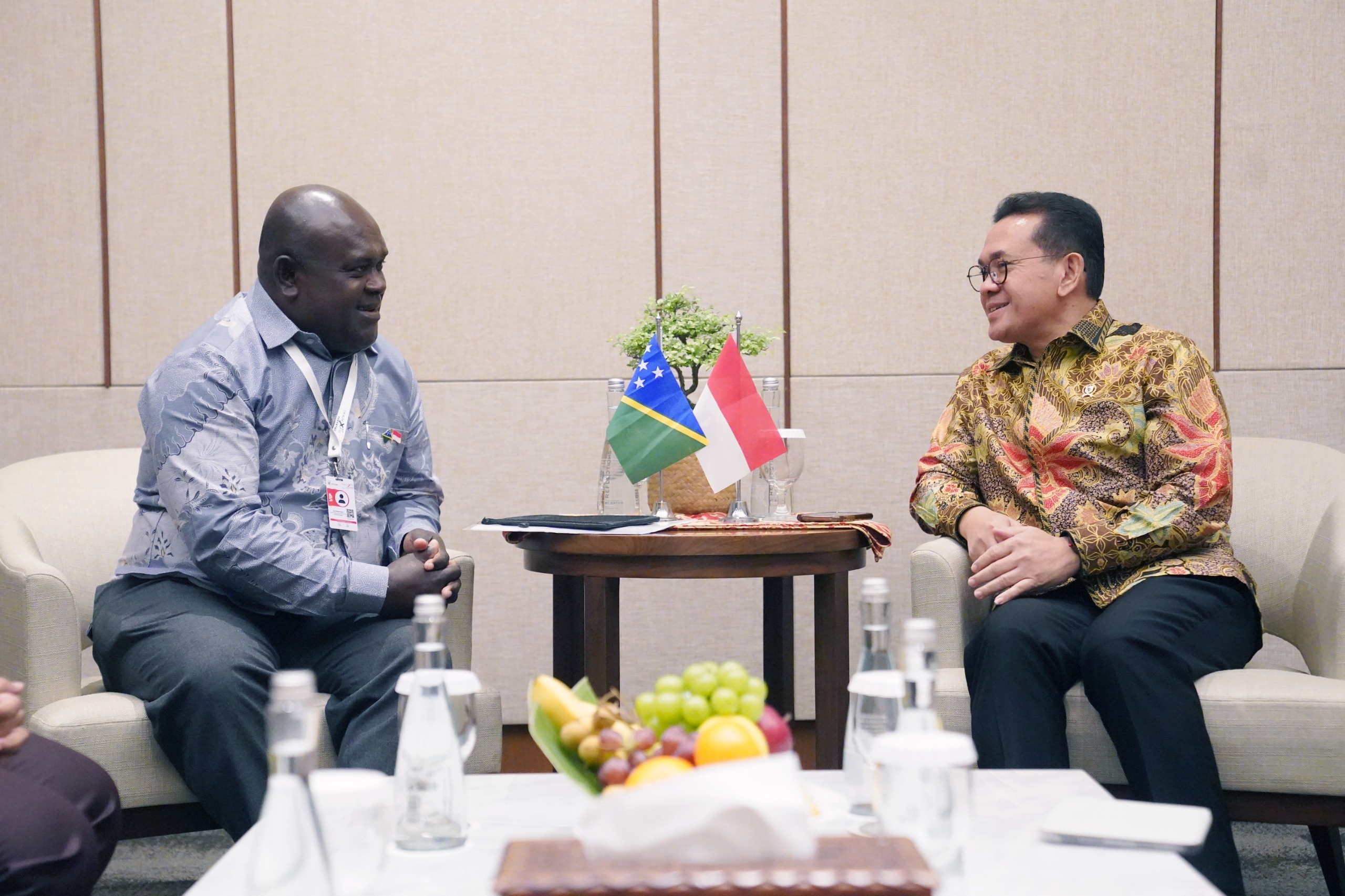 Mendag RI dan Mendag Kepulauan Solomon bertemu di TEI,  Dorong Penguatan Perdagangan dan Investasi