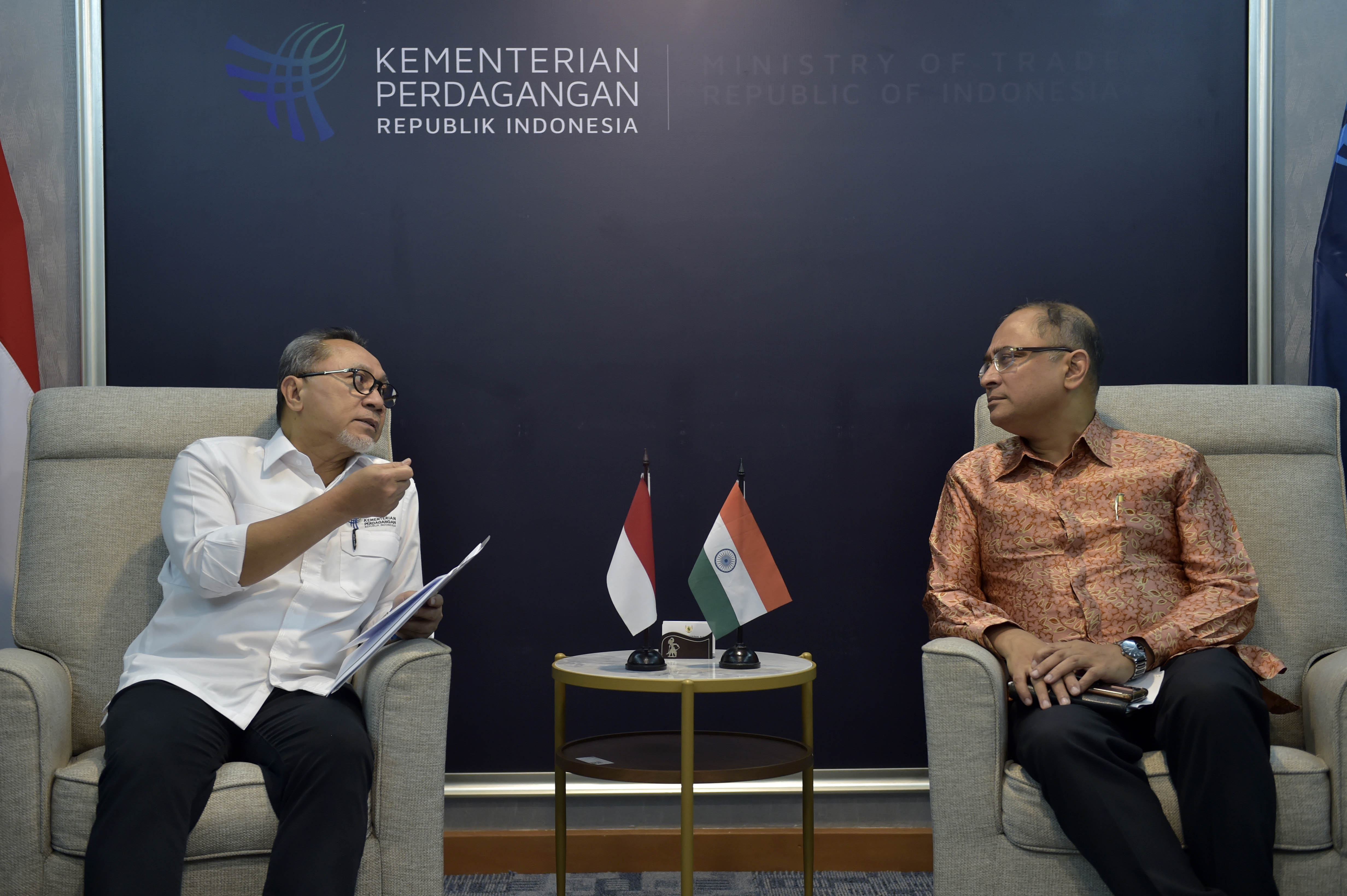 Pertemuan tersebut dalam rangka perkenalan Duta Besar India Jakarta yang baru.