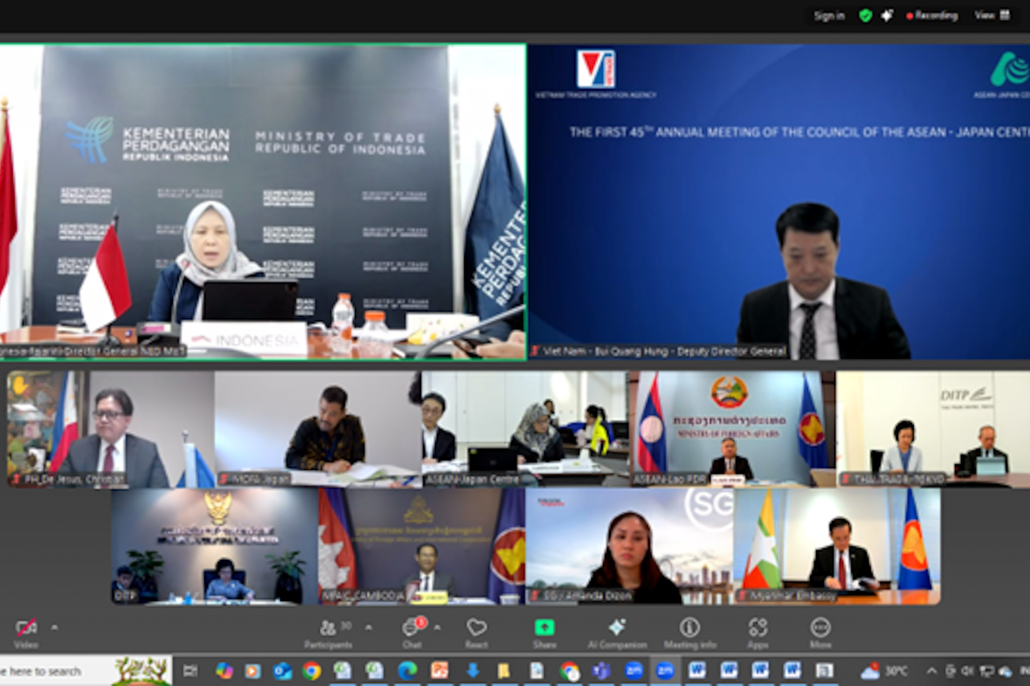 Kemendag pada The 45th  Annual Meeting of the Council of the ASEAN-Japan Centre