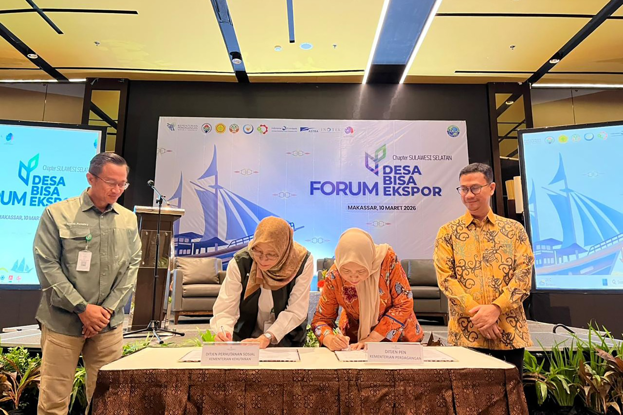 Perjanjian Kerja Sama Pengembangan Kelompok Usaha Perhutanan Sosial Berorientasi Ekspor