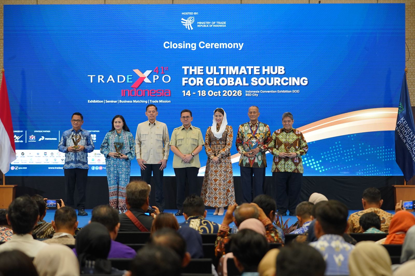 Kemendag Anugerahkan IPSKA Award 2026 pada Penutupan  Trade Expo Indonesia ke-41