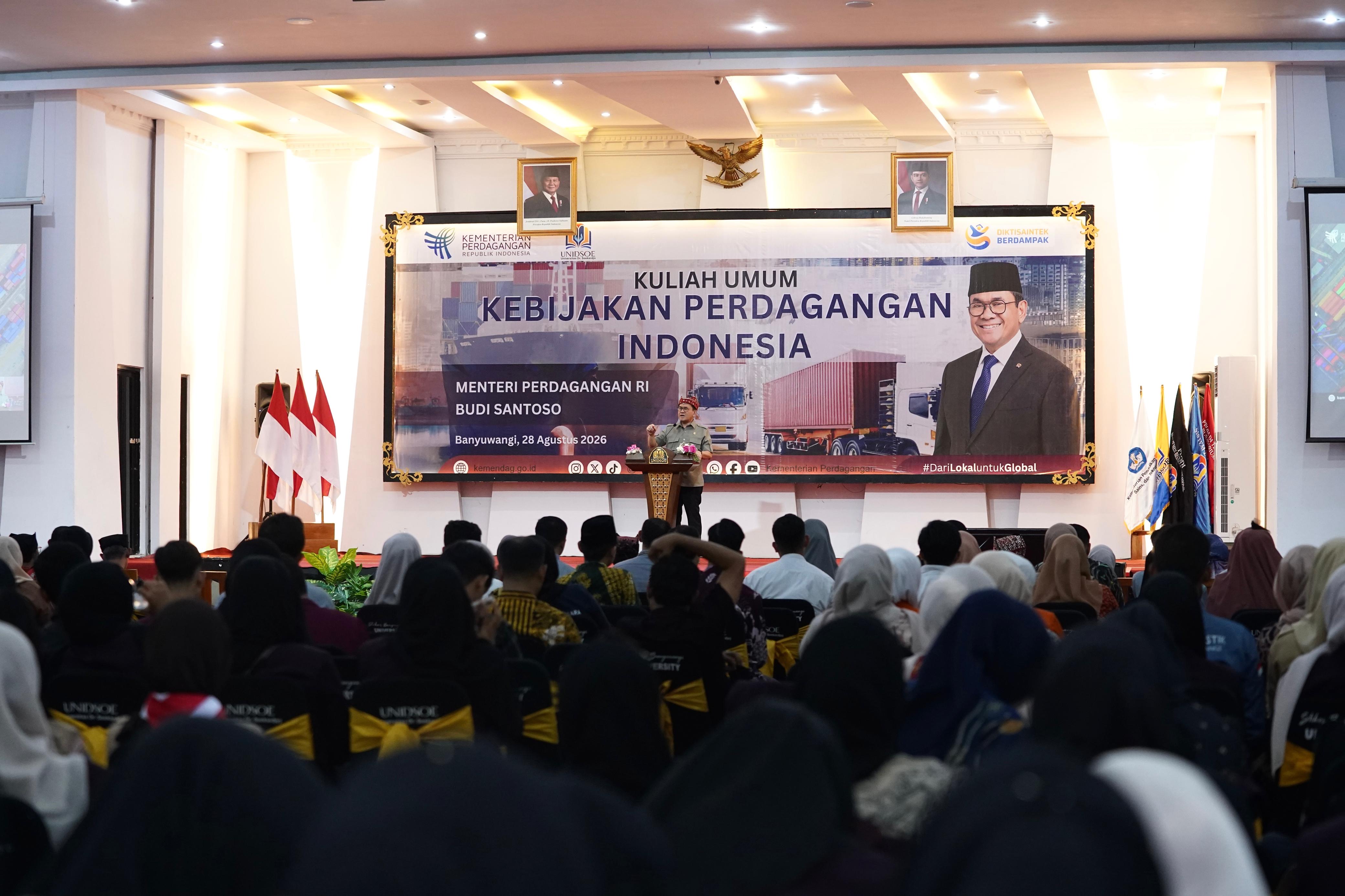 Kuliah Umum Mendag di Universitas Dr. Soekardjo (UNIDSOE), Banyuwangi