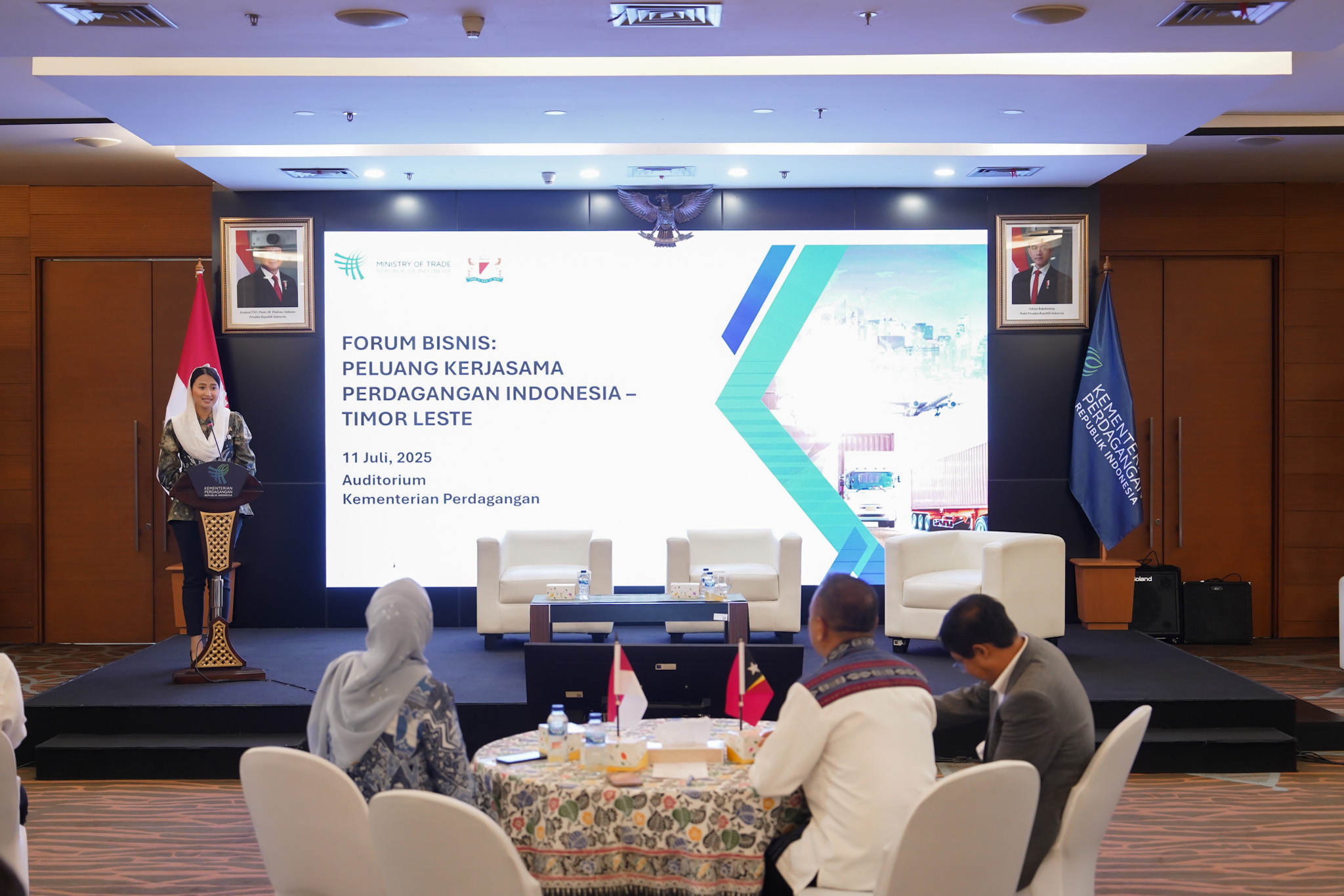 Wamendag Membuka Forum Bisnis Peluang Kerja Sama Perdagangan Indonesia dan Timor Leste