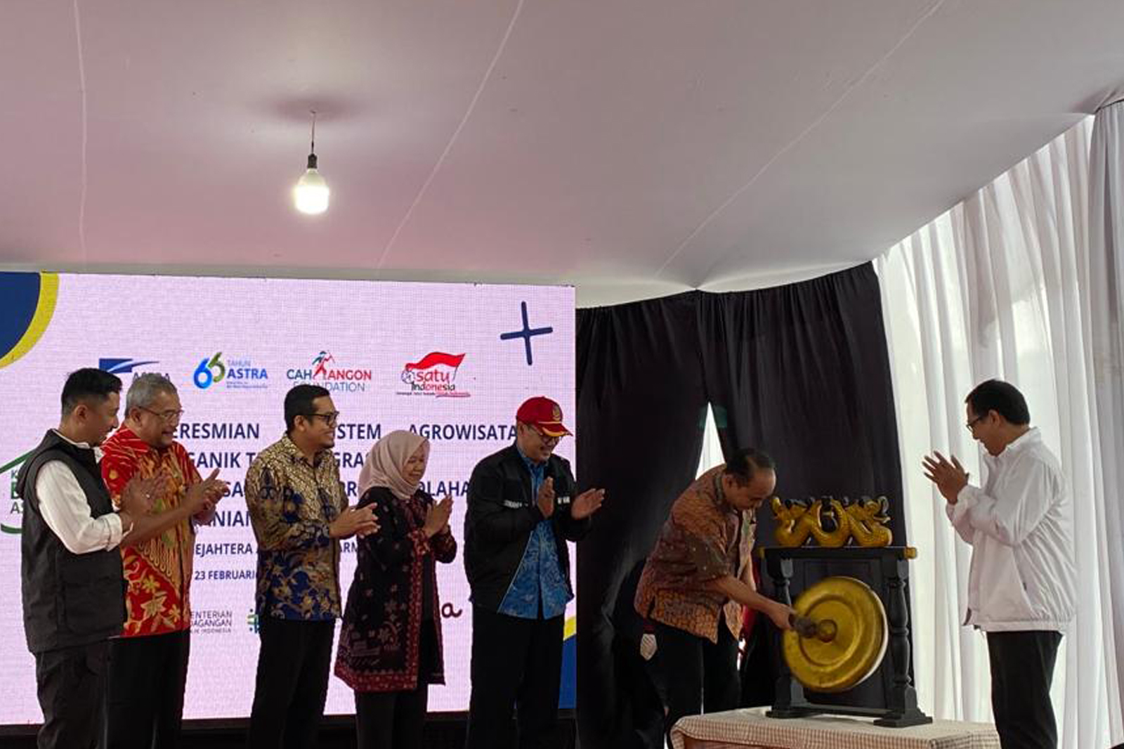 Direktur Pengembangan Ekspor Produk Primer, Merry Maryati menghadiri acara Peresmian Ekosistem Desa Organik dan Pelepasan Ekspor Hasil Pertanian Organik Desa Sejahtera ASTRA bertema Local Champion Mendunia bertempat di Boja Farm, Bogor, Jawa Barat, pada Kamis (23 Feb).