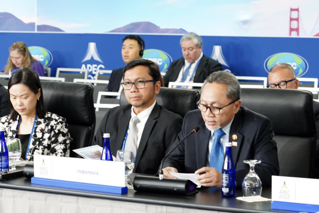 Menteri Perdagangan RI, Zulkifli Hasan menghadiri Pertemuan Tingkat Menteri Kerja Sama Ekonomi Asia Pasifik (Asia Pacific Economic Cooperation Ministerial Meeting/APEC AMM) di San Francisco, Amerika Serikat, Rabu (15 Nov).