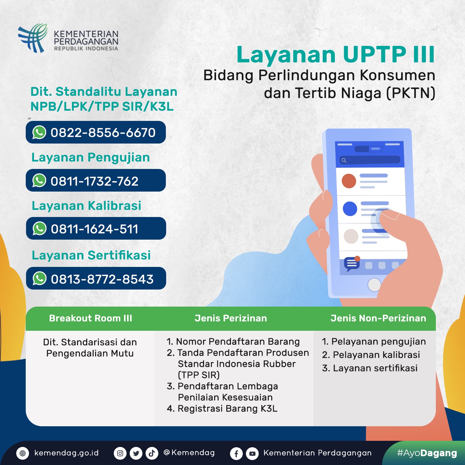 6. Layanan UPTP III Bidang Perlindungan Konsumen dan Tertib Niaga