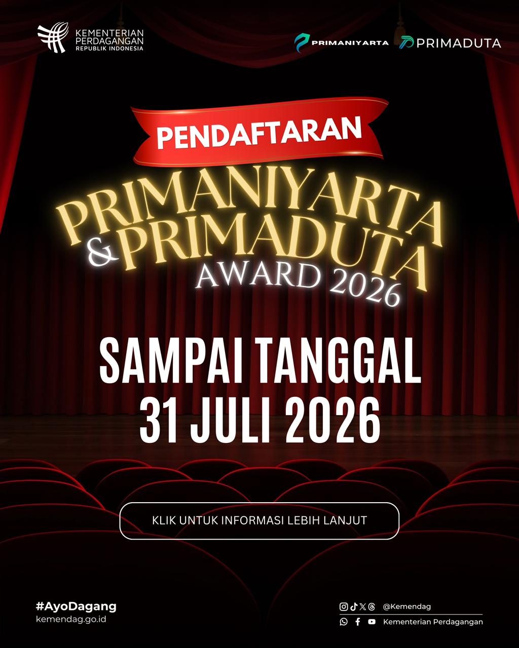 Pendaftaran Primaniyarta & Primaduta Award 2026