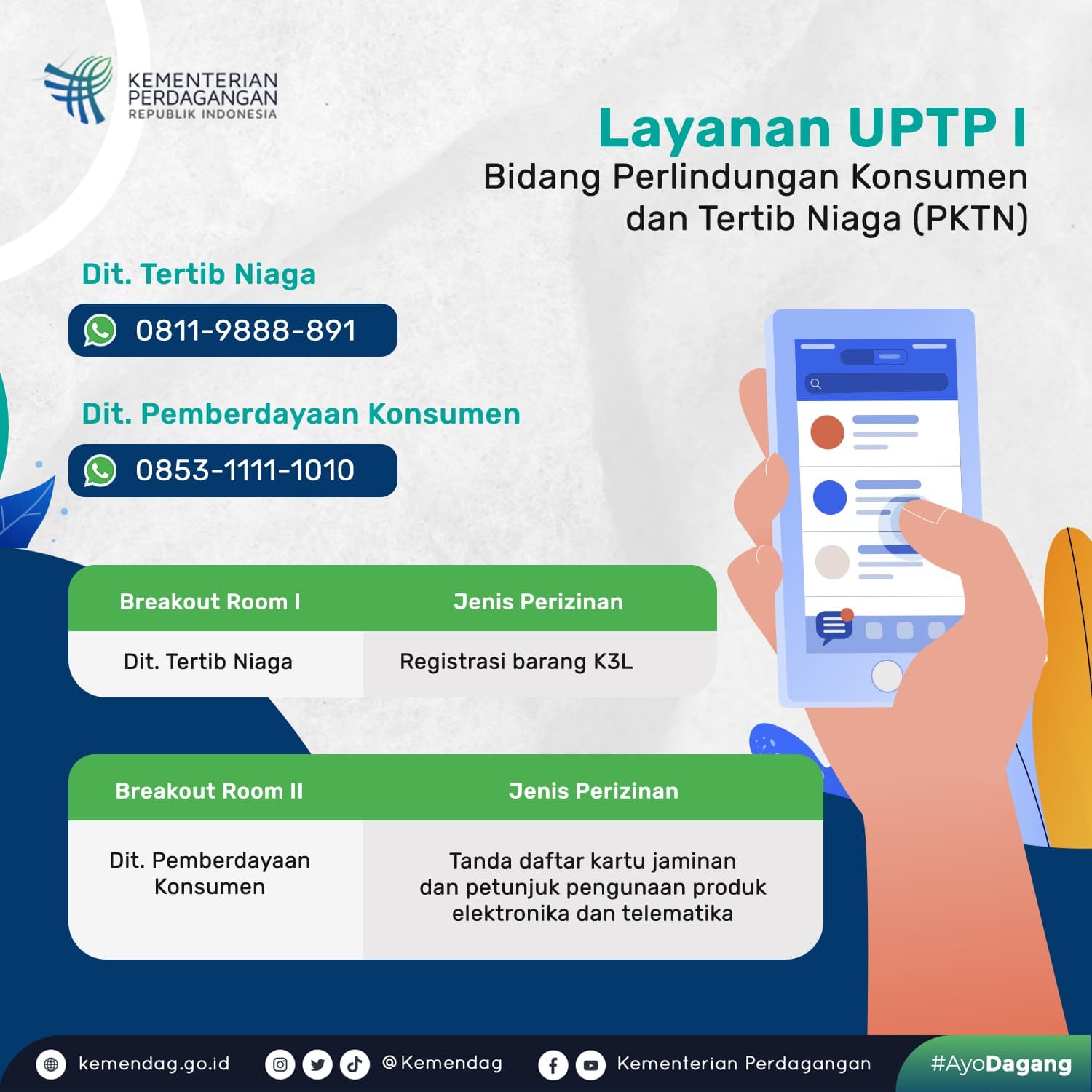 5 .Layanan UPTP I Bidang Perlindungan Konsumen dan Tertib Niaga