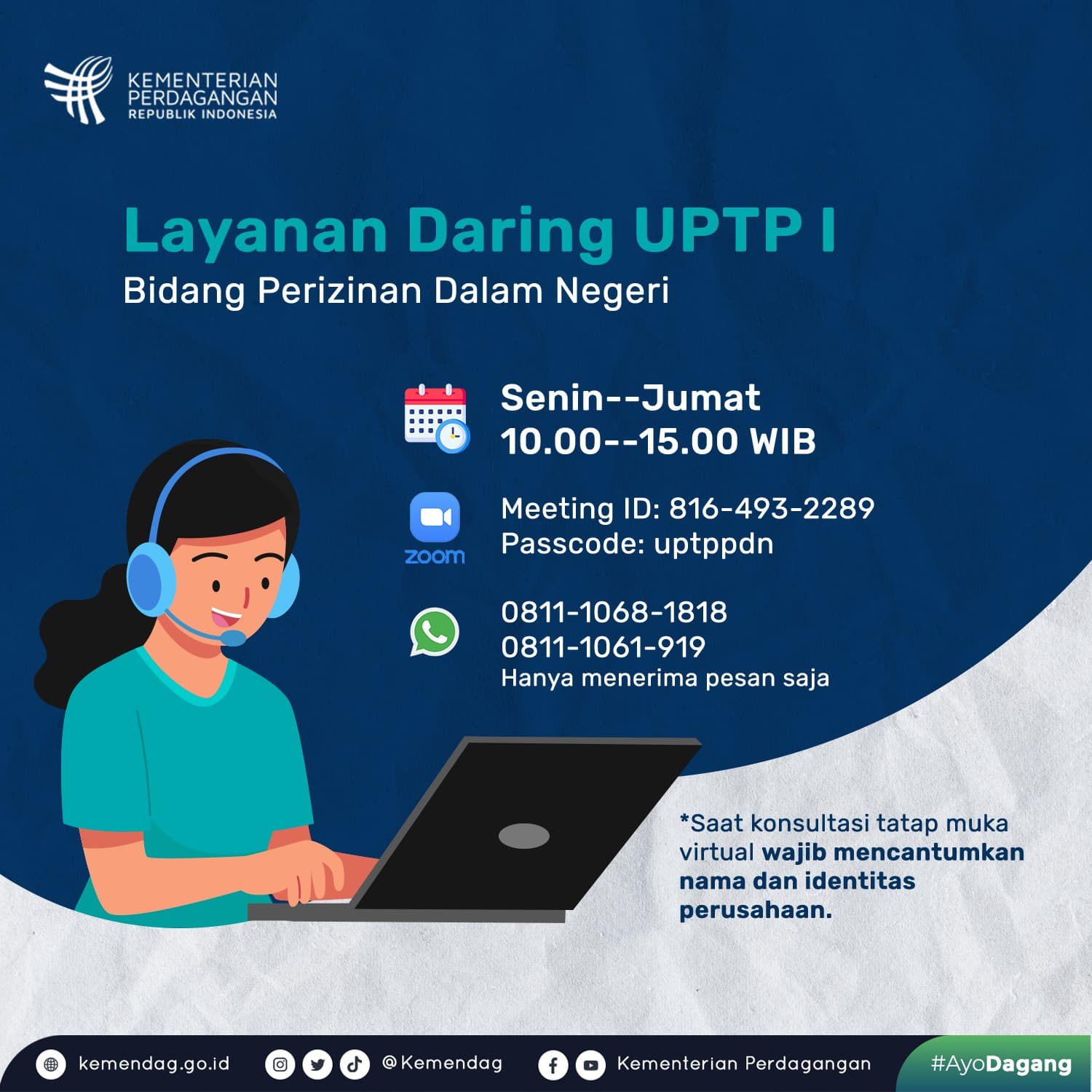 3. Layanan Daring UPTP I Bidang Perizinan Dalam Negeri